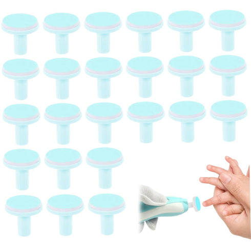 Sgqtqybk 24Pcs Trimmer Trimmer, Baby Nail File Replacement Heads, Plastic Baby Nail Replacement Pads, for Standard