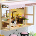 CUTEBEE Dollhouse Miniature with Furniture, DIY Wooden Kit Plus Dust Proof, Creative Room Idea