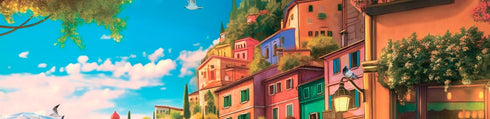 Ceaco - Sunset on Lake Como - 1000 Piece Jigsaw Puzzle for Adults and Family Fun