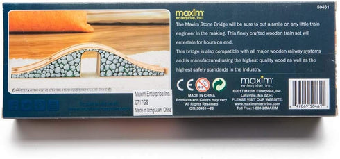 inc. Wooden Stone Bridge Set - 3 Piece Over & Under Bridge, Compatible with Major Brands