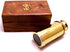 Captains 6" Brass Handheld Mini Telescope with Wooden Box