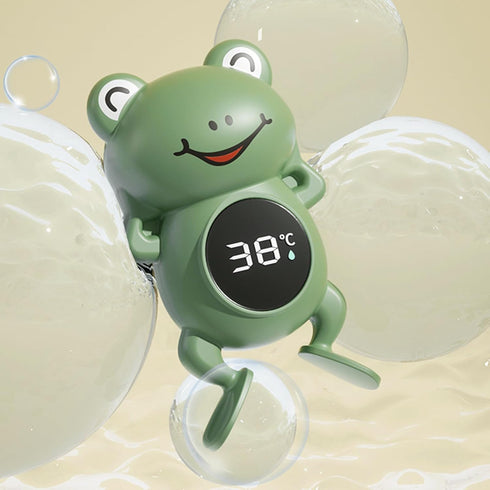Generic 4.9x2.7in Baby Bath Thermometers - Cute Cartoon Frog, Waterproof Design, Portable Type C Digital Meter | Safe