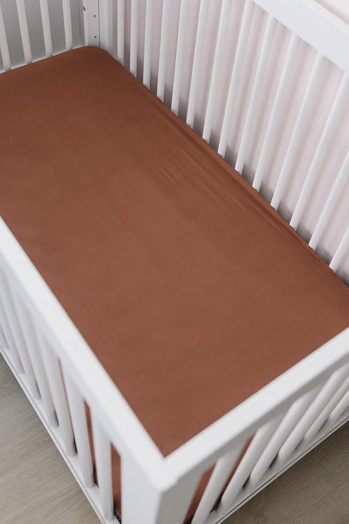 Mebie Baby Stretch Sheet, Rust
