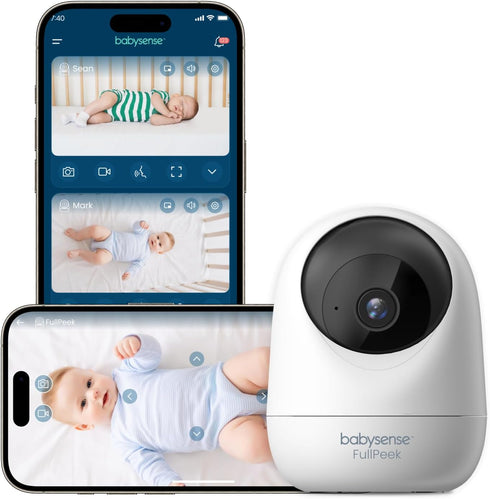 Babysense FullPeek 3MP Video Baby Monitor, WiFi Security Camera with Intelligent Motion Detection & Night Vision