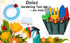 Doiaz Set Kidz Gardening -Real Metal Gardening Tools Kit for Childrenz Includes Sturdy Shovel,Rake,Fork,Trowel,Kidz