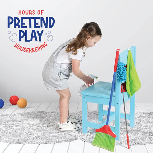 Play22 Set 12 Set Set Kids Cleaning Piece - Toy Cleaning Includes Broom, Mop, Brush, Dust Pan, Duster, Sponge, Clothes