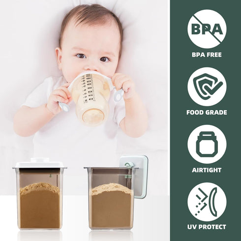 2300ml 800g Formula Container to Go, Airtight Baby Formula Dispenser with Spoon & Scraper, BPA-Free Travel Formula