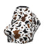 Sozzjile Brown Cow Print Western Baby Stuff Car Seat Covers Multi-Use Car Seat Canopy Carrier Cover, Breathable