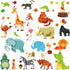 DEKOSH Jungle Animal Wall Decal Pack, Colorful Stickers for Baby Nursery Playroom, Peel & Stick Safari Theme