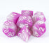 Pink and White DND Dice - 'Cherry Blossom'