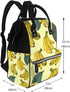 HCBPWVQA Backpack Daypacks Backpack Mommy Banana Print Diaper Bag with Changing Pad and Pacifier Holder, Multifunction