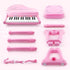 Love&Mini 31 Keys Pink Piano Keyboard Toys for Girls, with Microphone and Stool, Toddler Music Gifts for Ages 1-5