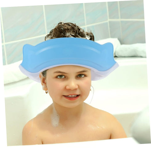 Cartoon Silicone Bath Hat for Kids - Ear Protection Shampoo Cap