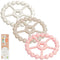 Loviomad Baby Teething Toys 3-12 Months - 3 Pack Ring Teether Baby Toys,