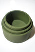 Stay Put 3pcs Suction Snack Cups for Babies and Toddlers, Dishwasher and Microwave Safe, Olive Green