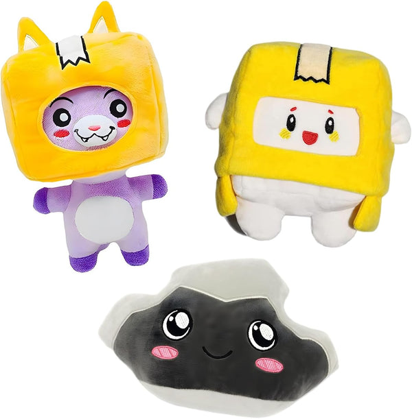 Foxy and Boxy Plush Rocky - 3Pcs Lanky Plushie Toys, Best Gift for Christmas Birthday