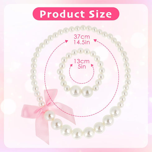 kilofly Princess Party Favor Jewelry Value Pack, 4 Sets of Necklace & Bracelet