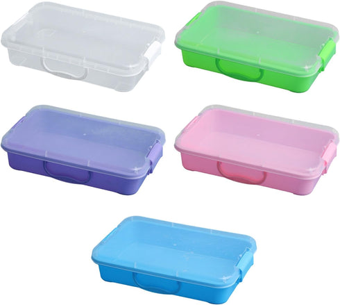 KAHDGSS Set Stackable Sand Tray with Lid Portable Sensory Bin for Art Storage Portable Sandbox Toy Organizers for Toy