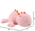 24" 3.5lbs, Weighted Dinosaur Plush Throw Pillowd Pink Dinosaur Weighted Stuffed Animal, Cuddle Plushies for Kids