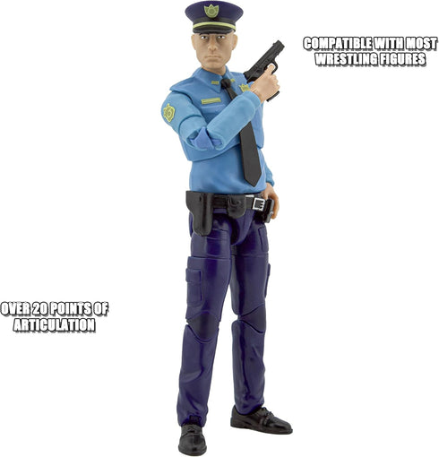 6.5 Inch Figures Toy Company Ultimate Police Officer Figure with Deluxe Articulation