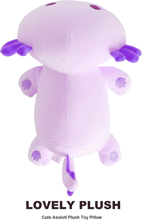 Onsoyours Cute Axolotl Plush, 19" Soft Large Stuffed Animal, Kawaii Plushie Toy for Kids (Purple Axolotl)