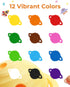 12 1-3, 4-8 JUPITEARTH Colors Twist Crayons for Toddlers Non-Toxic Washable Crayons for Ages with Storage Bucket