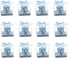 Set 12 Set Lunaura Baby Keepsake - of Boy Baby Bottle Glass Votive Candle Favors - Blue