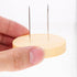 NUOBESTY 6 Set Crochet Doll Stand, Short Double Steel Needle Holder for Doll Display & Showcase
