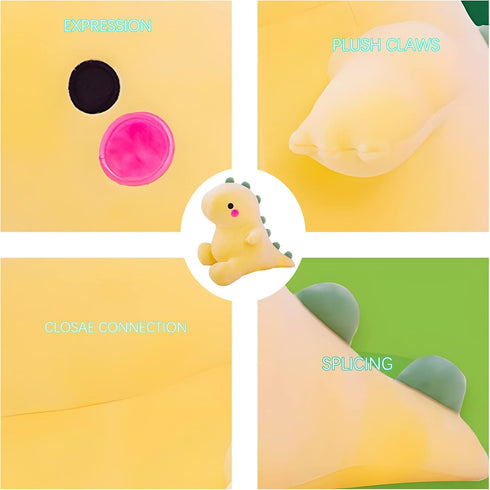 Cute Dinosaur Plush Toys, Fat Dinosaur Stuffed Animals, Soft Stuffed Animal Dino Plushies for Kids