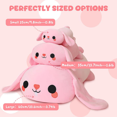 1.6 lbs TOYSYM Weighted Stuffed Animals, Bunny Stuffed Animal with Weighted Beads, Cute Plush Toy Pillow Gifts