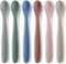 6-Piece Silicone Baby Feeding Spoons for Infants, Soft-Tip Training Spoon, Dishwasher Safe Baby Utensils Feeding