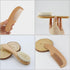 Set 2 Abaodam Hair Washing Brush and Scalp Massage Comb for Newborns with Soft Wool Bristles and Wooden Handle