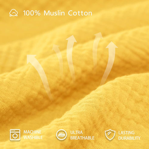 3 Pack 47x47 Inch Muslin Swaddle Blankets for Baby Boy - Large Receiving Blankets, Soft Breathable Cotton Nursery