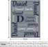 Yoke Style Personalized Baby Blankets for Baby Girls/Boys, Custom Name Swaddle Blanket, Baby Boy Girl Gifts
