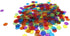 500 Pieces 3/4 inch Transparent Bingo Counting Chips, 6 Color with Bag