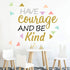 Inspirational Wall Decor Quotes for Boy Girl Room – Have Courage and Be Kind – Living Room Bedroom Classroom Nursery