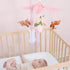 12 The Peanutshell Crib Mobile for Girls - Pink and White Musical Baby Crib Mobile with Lullabies, Forest Baby Little