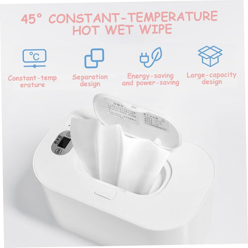 Nuiorfty Baby Wipe Warmer, Portable Wipe Warmer Dispenser with Adjustable Temperature & Night Light, Gentle Heating