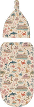 Nanyizly Set 0-6m Trees and Boats Newborns Beanie Swaddle Blanket Baby Receiving Blankets for Infant Boy Girl Swaddle
