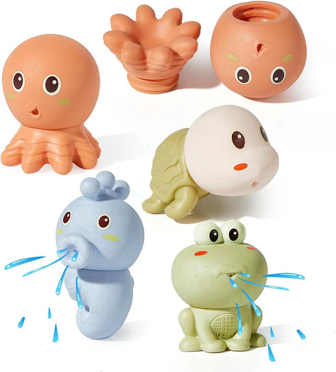 AMCHSURI Squirting Animal Bath Toys for Babies 6-18M & Toddlers 1-3Y |