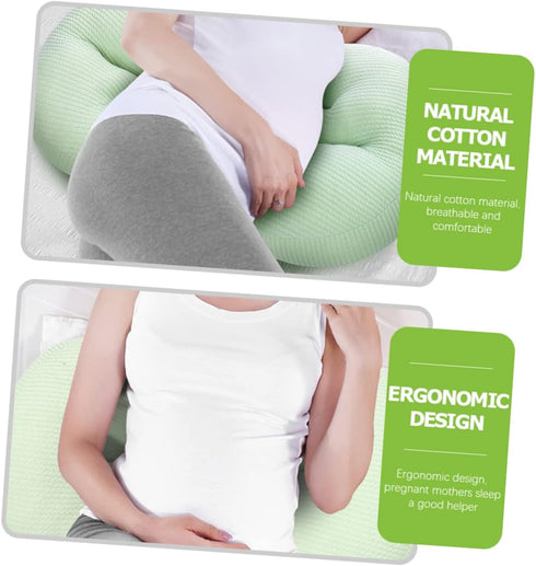 Luxshiny U-Shaped Maternity Pillow for Pregnant Women Abdominal Support Cushion Waist Support Multi-Functional Pillow