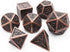 Haxtec Antique Copper Metal DND Dice Set - 7 Polyhedral Dice Compatible with Dungeons and Dragons