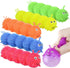 ArtCreativity Puffer Caterpillars, Set of 6, Squeeze Toys for Children in 6