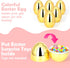 12 Pack 6 Inch LEASEN Jumbo Gold Easter Eggs, Large Metallic Giant Empty Plastic Eggs Fillable for Easter Themed Party