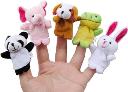 Super Z Outlet Velvet Cute Animal Style Finger Puppets for Children, 10 Animals Set for Playtime.