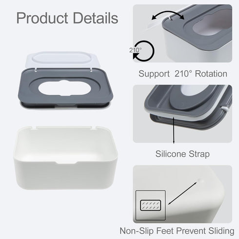 Runhike Flushable Wipes Dispenser Compatible with Cottonelle, Wipe Holder for Bathroom with Leak-Proof, Baby Wipes