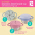 2 Pack Elk and Friends Stainless Steel Snack Cups | Removable Silicone Food Catcher and Travel Lid | Spill-Proof Snack