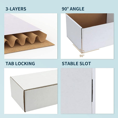 Card Box 6 Pack - 4800 Count Trading Card Storage with 20 Dividers & 8 Labels for Baseball, TCG, Magic, MTG
