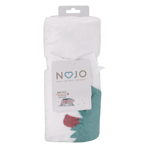 NOJO Bear White, Red, and Green Santa's Little Helper Christmas Photo Op Baby Blanket