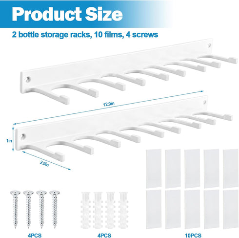 Essentials2-Pieces Palksky Baby Bottle Storage Organizer for Dr. Brown's,Baby Bottle Holder for Wall Storage, Fridge